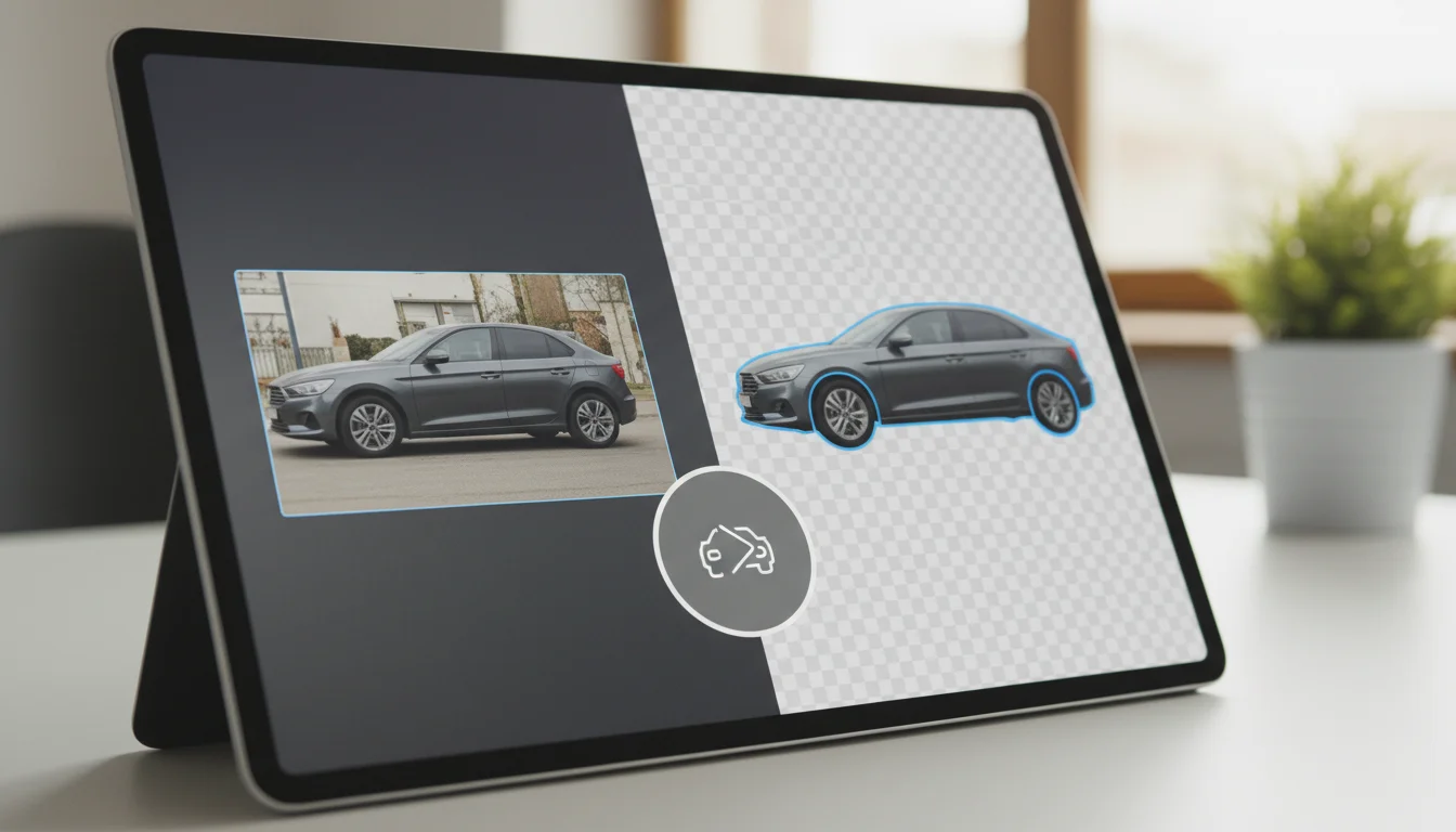 AI background removal tool interface workflow