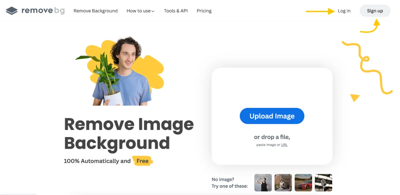 Remove.bg car background removal interface