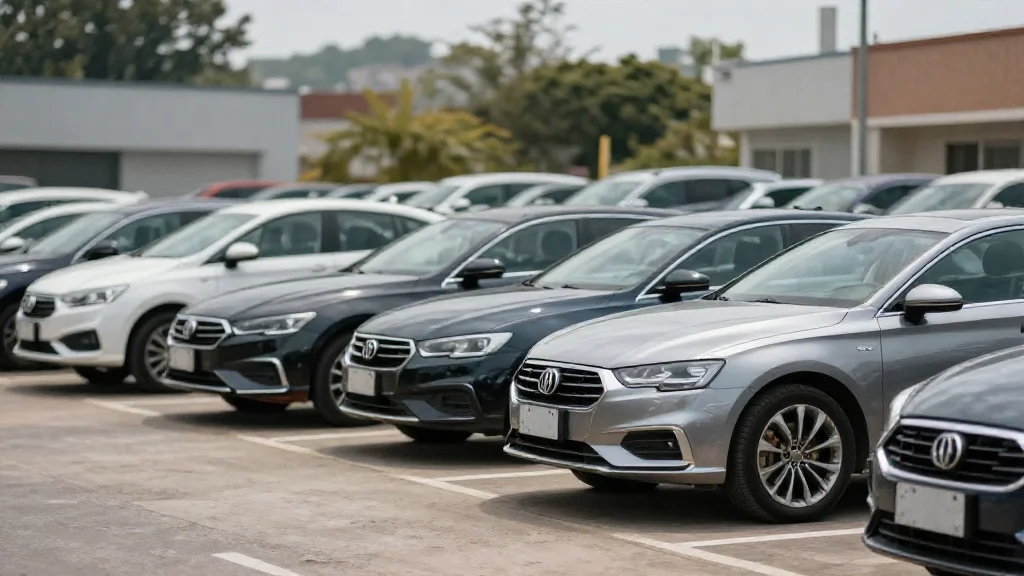 Split view comparing raw car lot photos vs AI-edited showroom-quality images