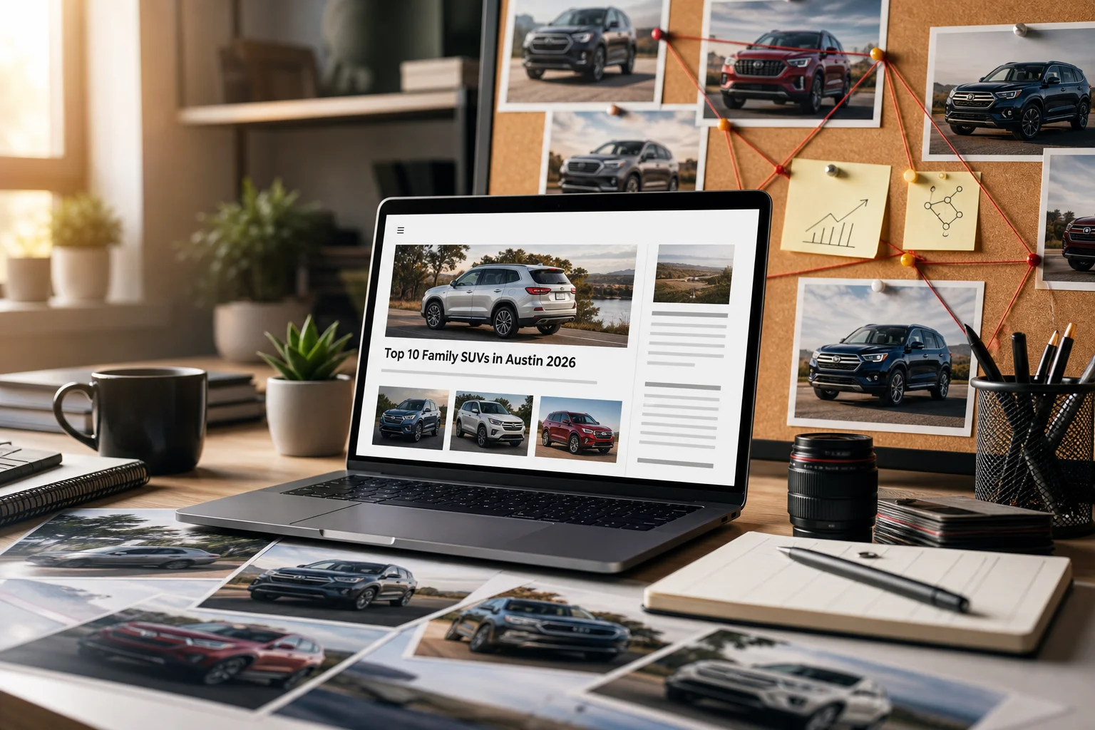 AI-generated car images used in blog content to build authority and earn backlinks