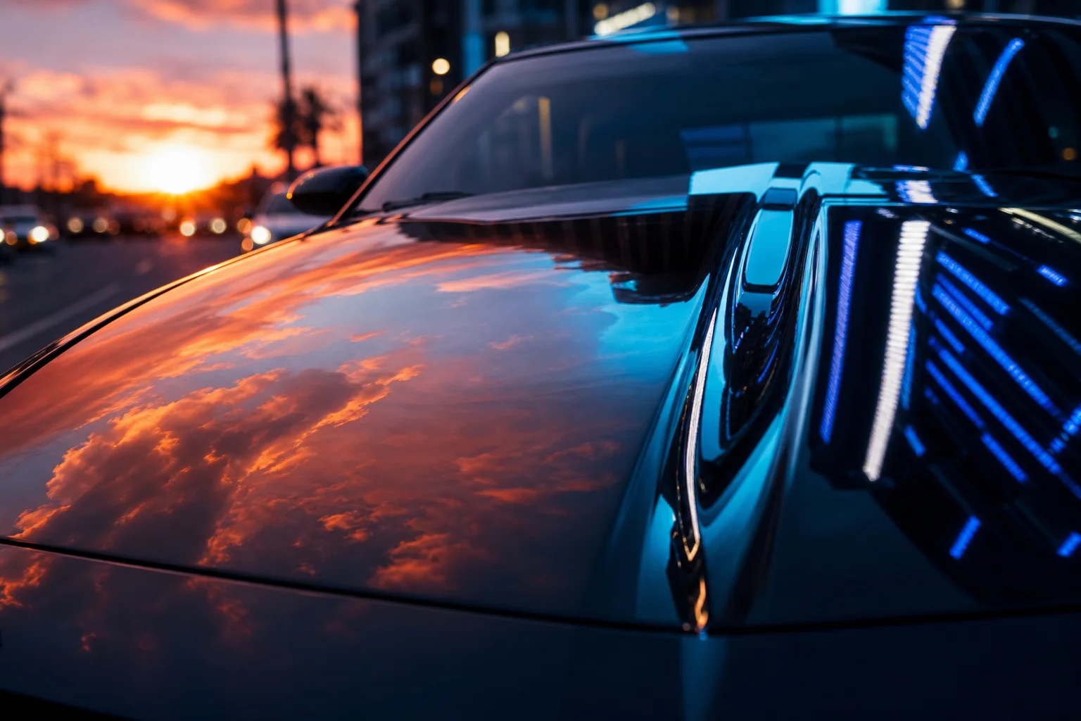 Visual representation of lighting mismatch on car paint.