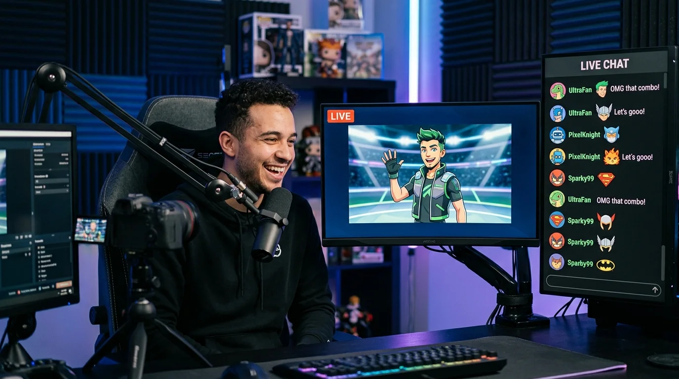 Streamer dashboard filled with custom AI-generated trainer avatars for the community