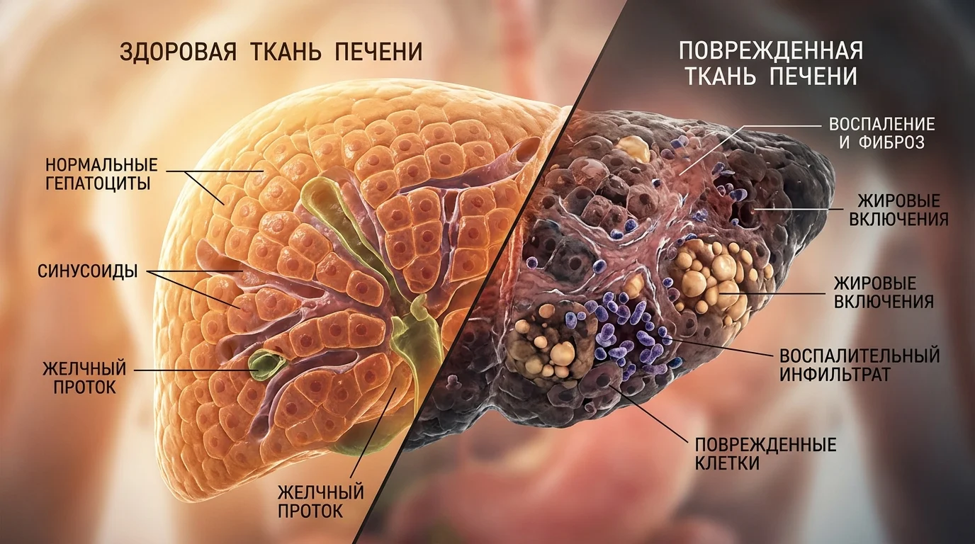 Влияние заболеваний печени на размер эритроцитов