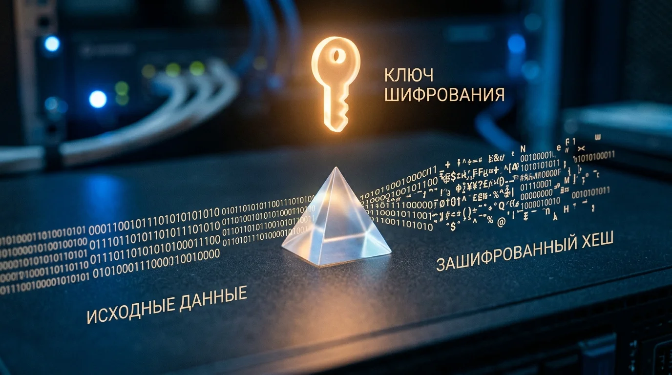 Процесс шифрования данных с использованием алгоритма AES-256
