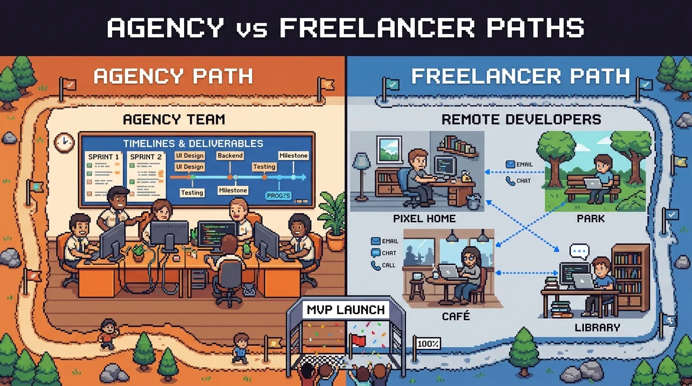 Agency versus freelancer development approaches for MVP projects