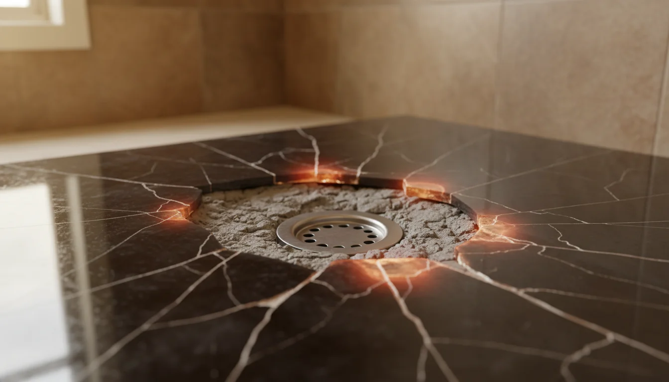 Illustrated example of common onyx shower base installation failures and fixes