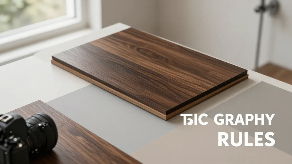 Color palette study showing dark wood flooring with complementary neutral wall colors