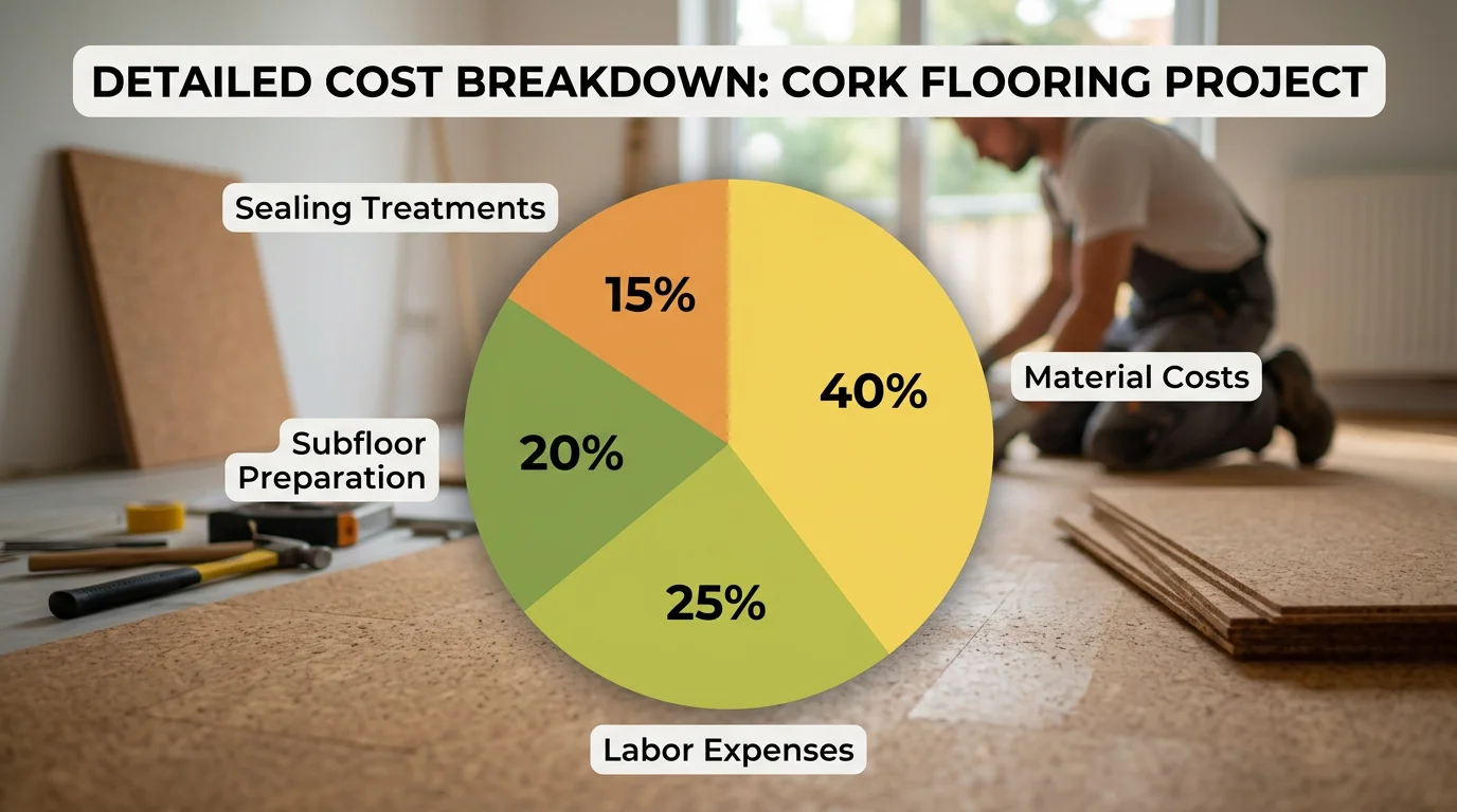 Cost breakdown chart for cork flooring installation