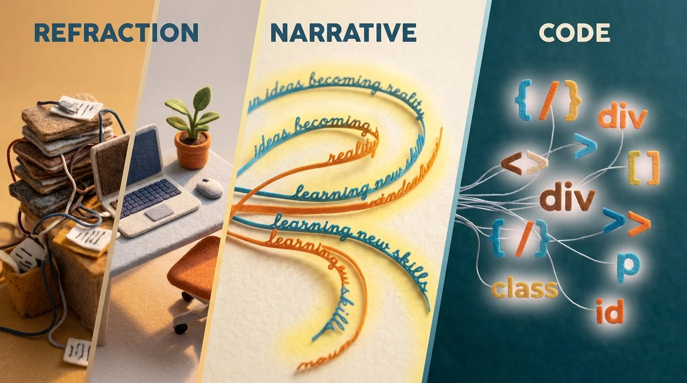 Visual representation of three core AI generator capabilities: image transformation, text generation, and code creation